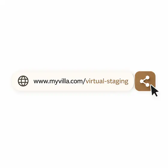 Sharing the link of the published Virtual Staging experience
