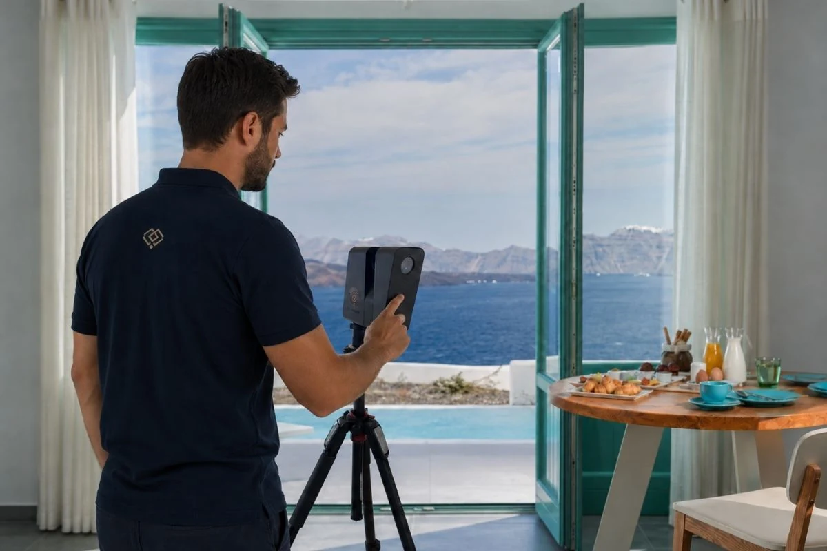 Δημιουργία virtual tour - 3D scanning χώρου με επαγγελματικό εξοπλισμό Matterport από τη Vivestia VR Productions