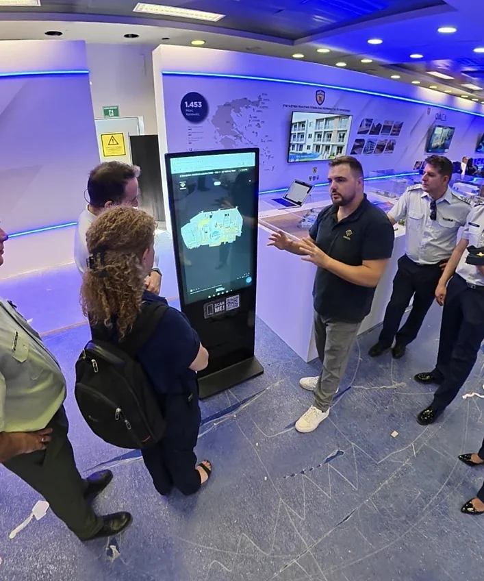 The interactive screen presenting the 3D Virtual Tours at the Thessaloniki International Fair