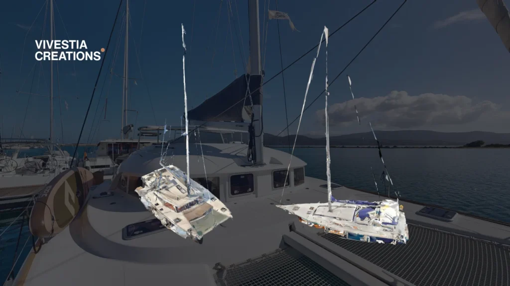 Vernicos Yachts 3D Virtual Tour shown as a dollhouse view