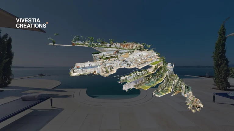 Villa Ultima Corfu 3D Virtual Tour shown as a dollhouse view