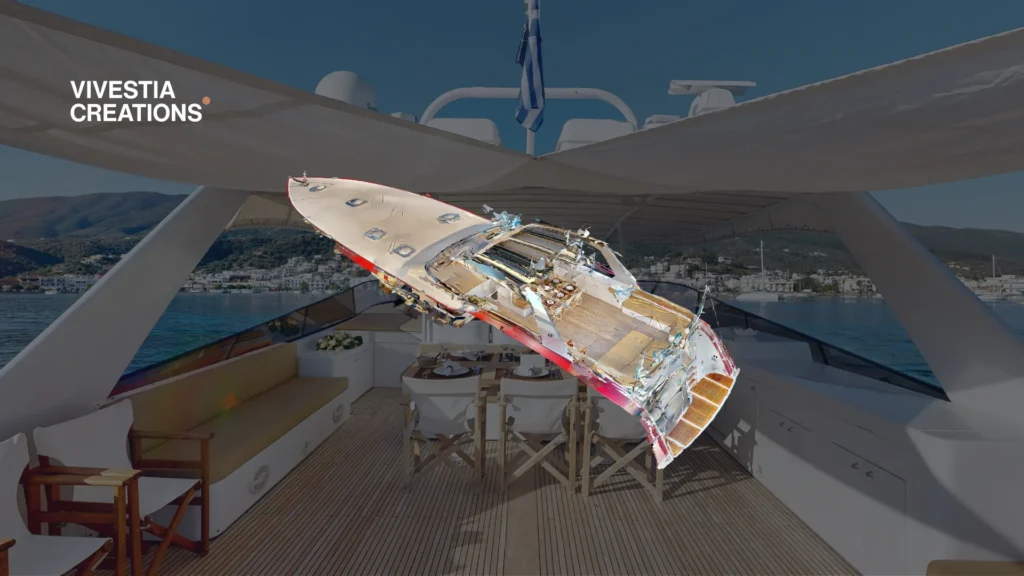 Yaloou Yachting yacht 3D Virtual Tour shown as a dollhouse view